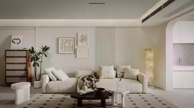 modern living room dining room interior scenes 33