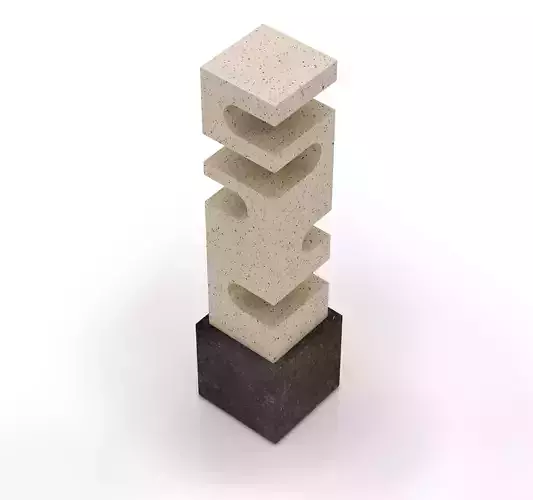 Modern Decorative Accent Sculpture  Free low-poly 3D model