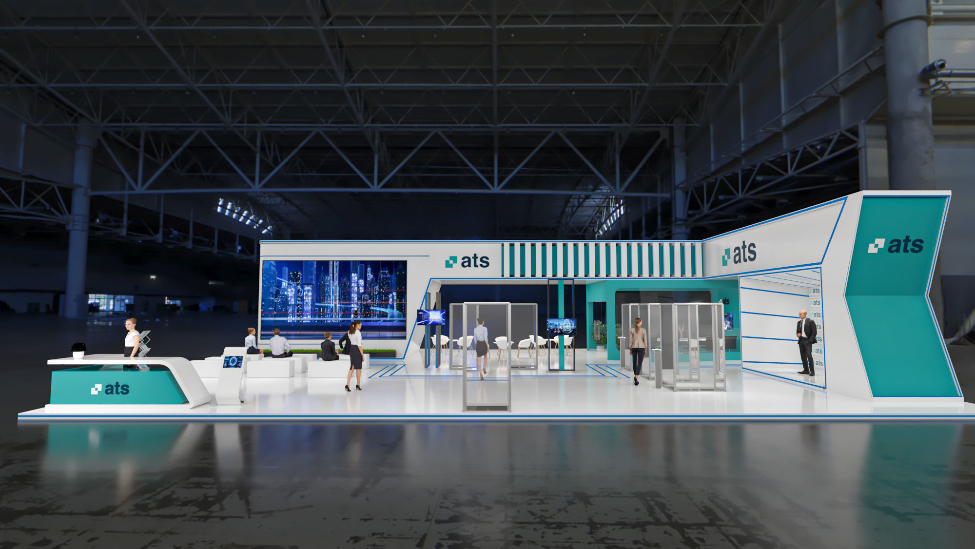 booth 14x19 3D model_1