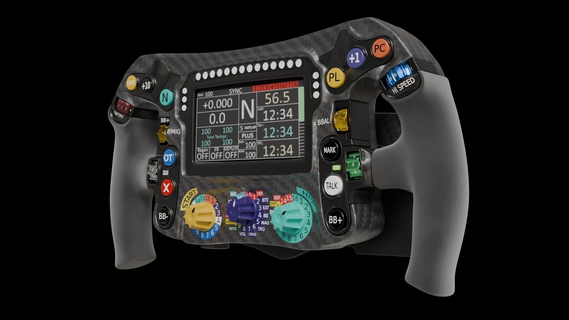 f1 steering wheel 3D model 3D model_2