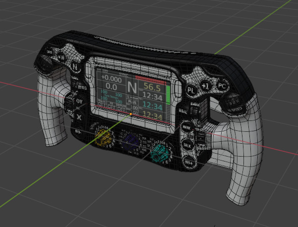 f1 steering wheel 3D model 3D model_9