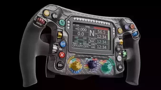 f1 steering wheel 3D model 3D model