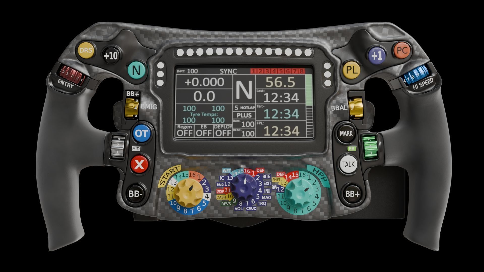 f1 steering wheel 3D model 3D model_1