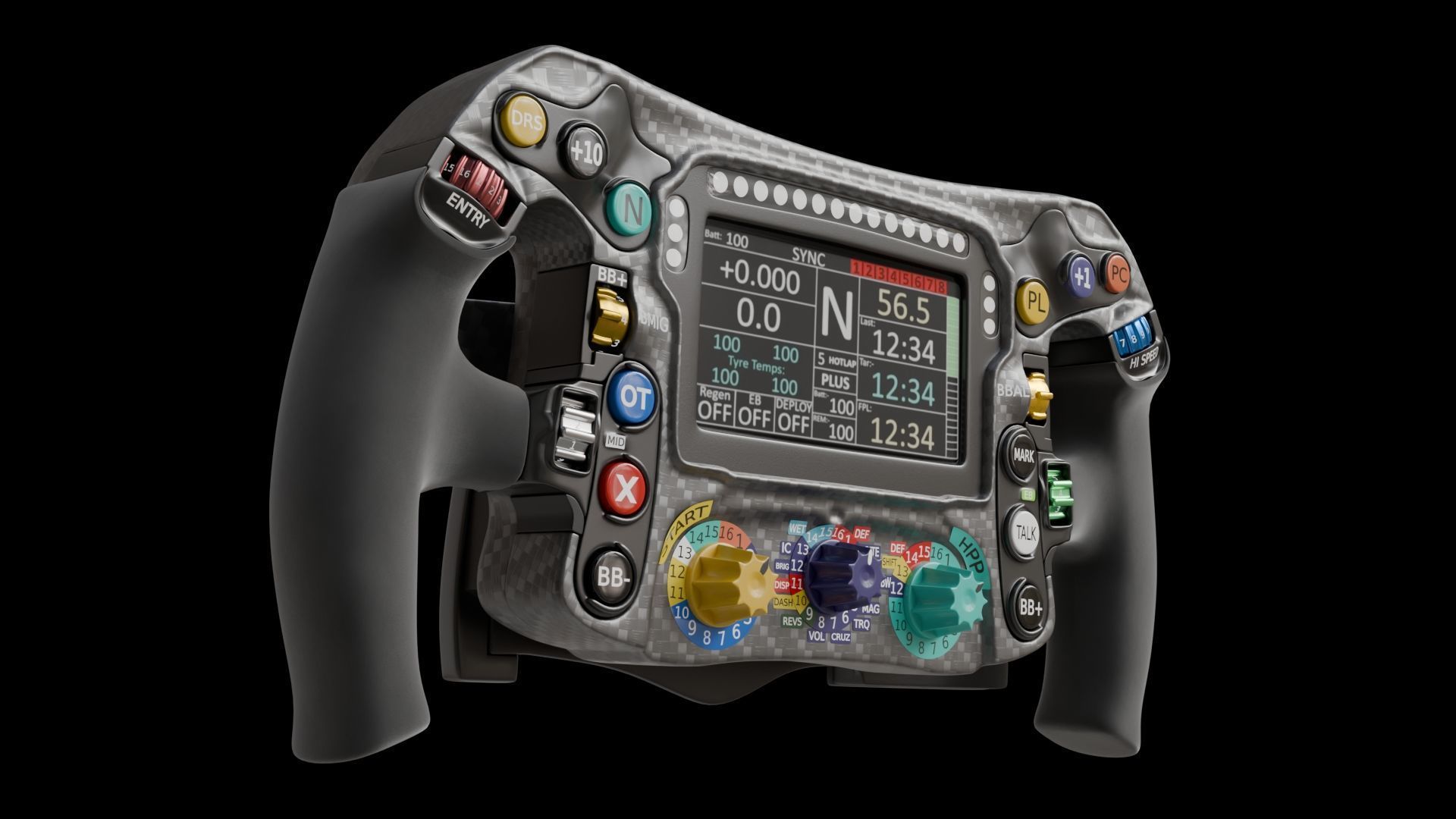f1 steering wheel 3D model 3D model_6