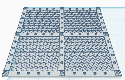 stand alone base grate type 3 size 3D print model_1