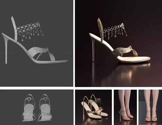 Decorative high heels