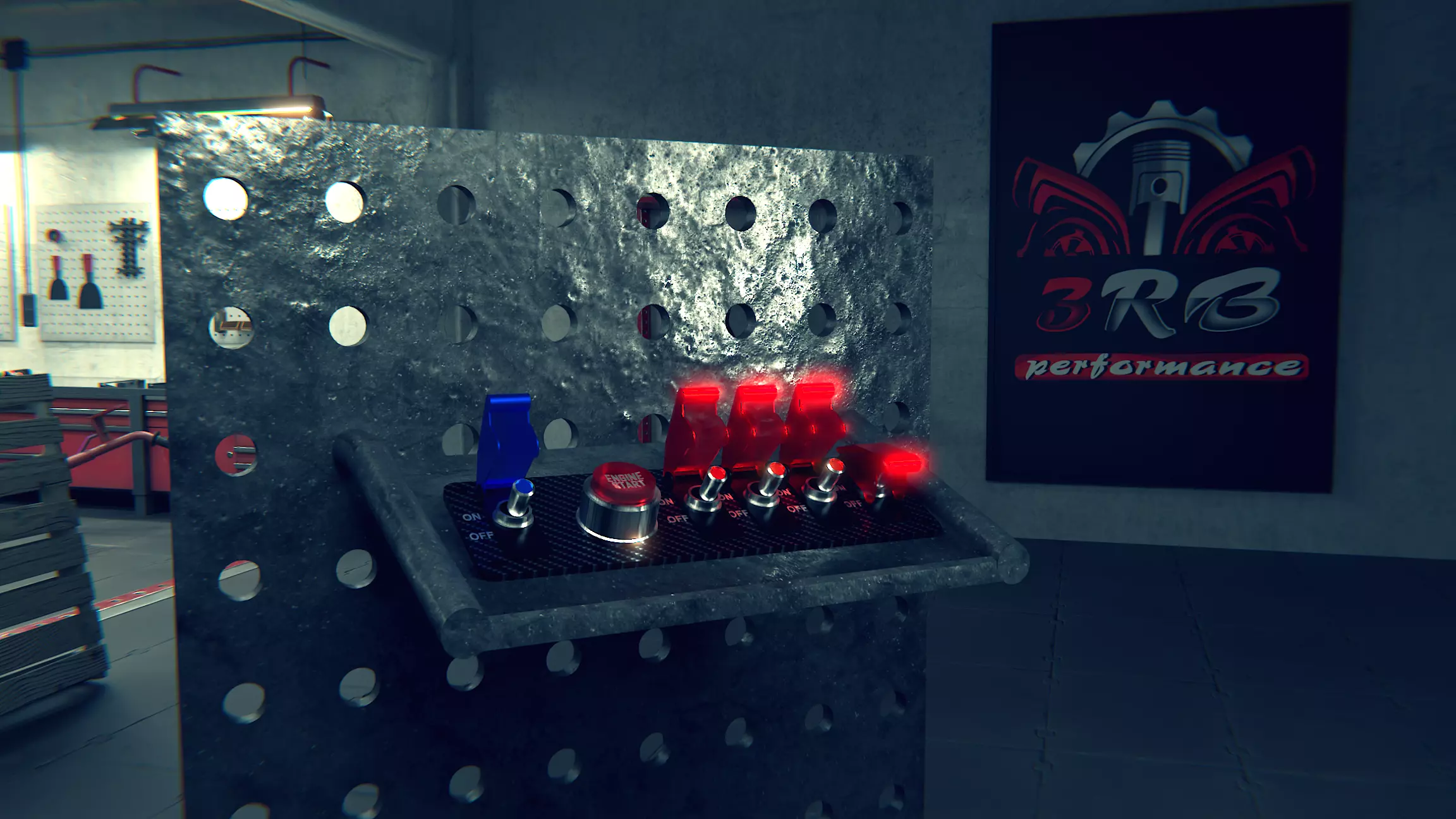 Ignition Switch Panel Low-poly 3D model