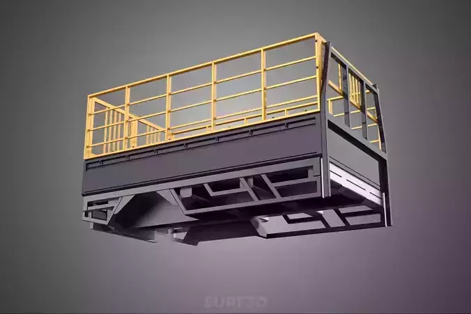 CARGO CAGE PICKUP TRUCK TRANSPORT DELIVERY LOGISTICS COMMERCIAL 3D model