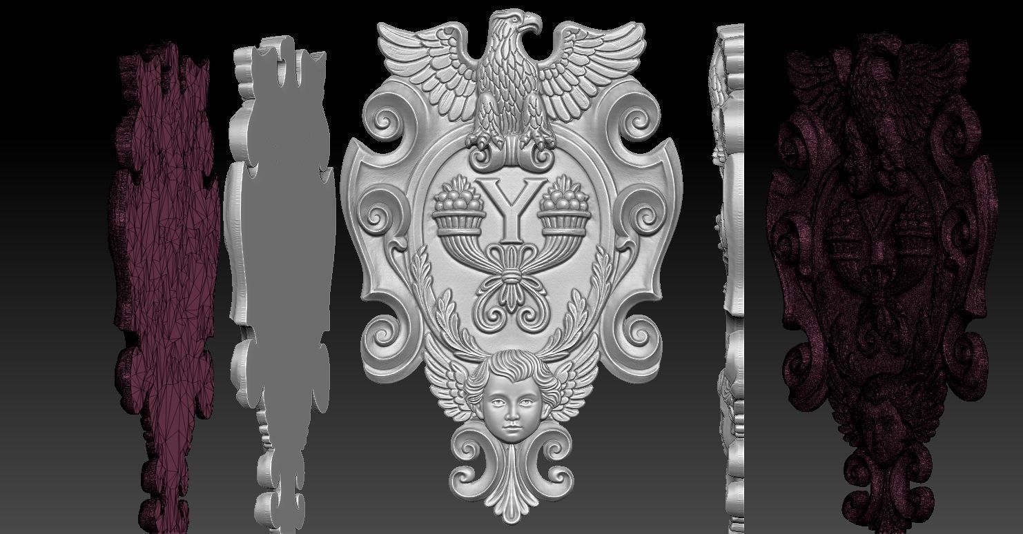 10 angel CNC Relief Model 3D print model_5