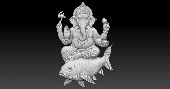 2 Ganesha CNC Relief Model