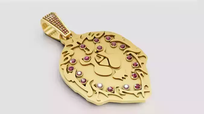 arabic pendant 3D printable model  