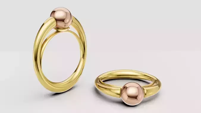  two tone ring 3D printable model   3D print model