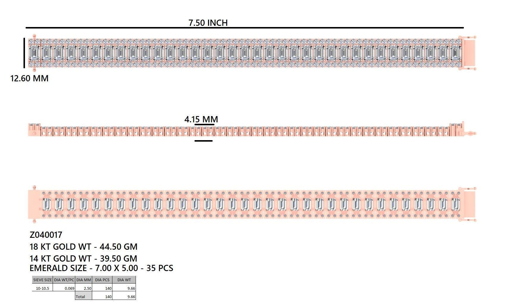 CUSTOM HIPPOP BRACLET   FOR UNISEX PRODUCT  3D print model_2