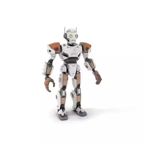 CyberBot Mechanical Robot Rigged and Animated