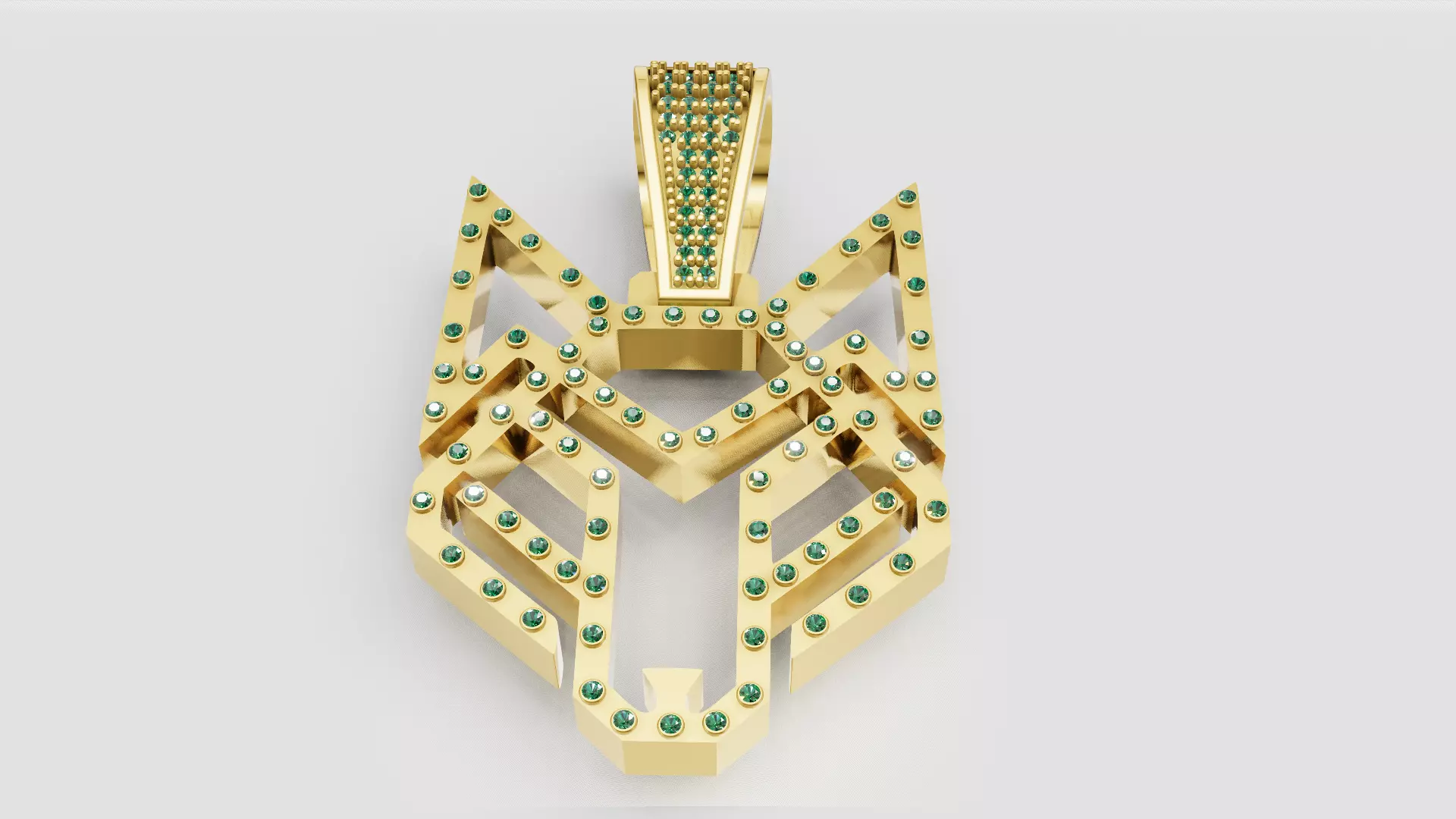 gold pendant 3D printable model 3D print model