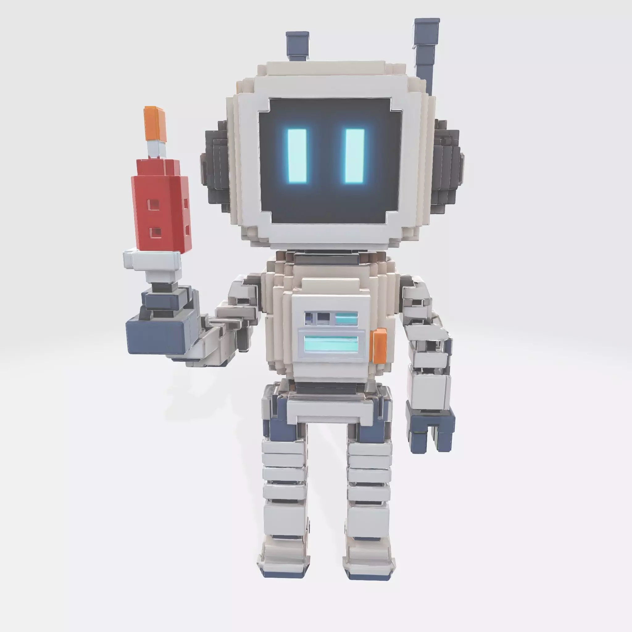 Robot Character N8 Low-poly 3D model