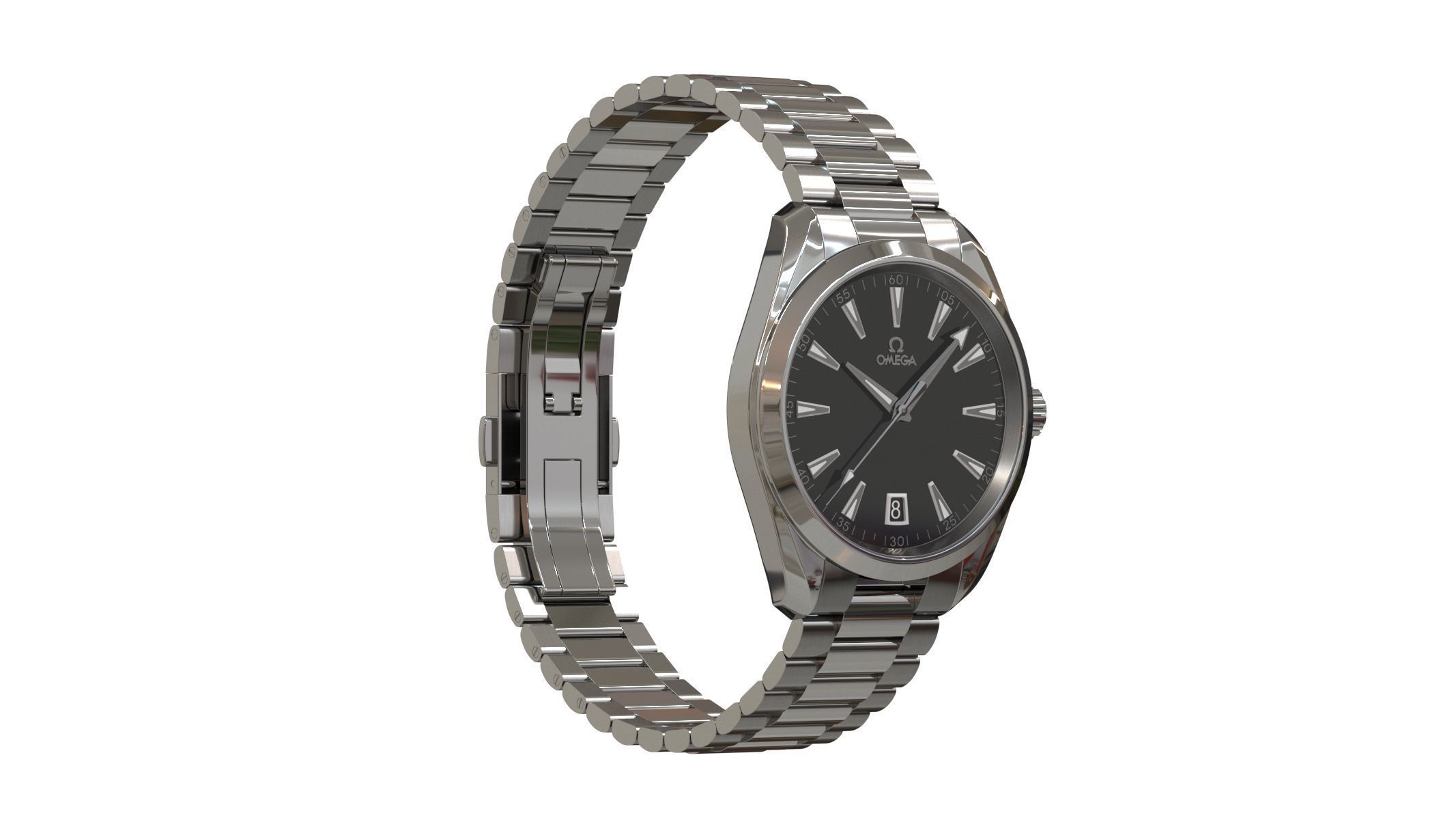 Omega Seamaster Aqua Terra Watch 3D model_3