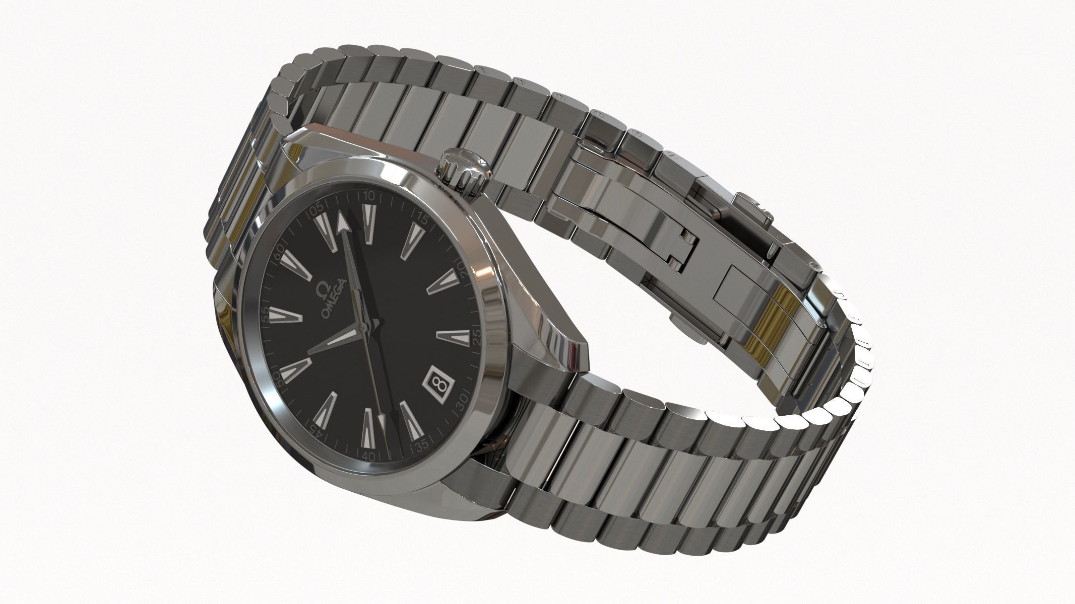 Omega Seamaster Aqua Terra Watch 3D model_6