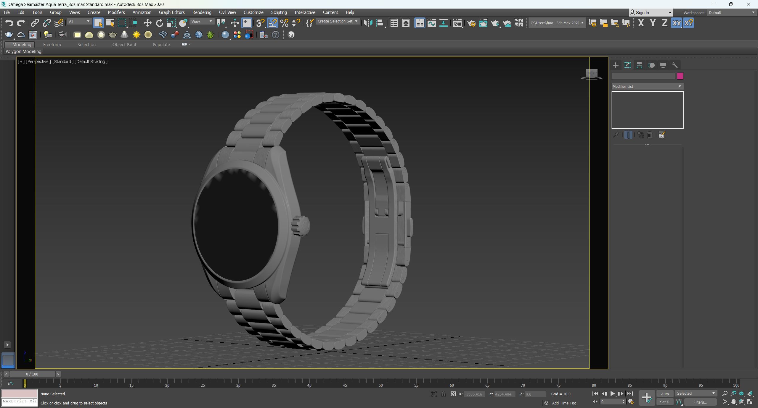 Omega Seamaster Aqua Terra Watch 3D model_11