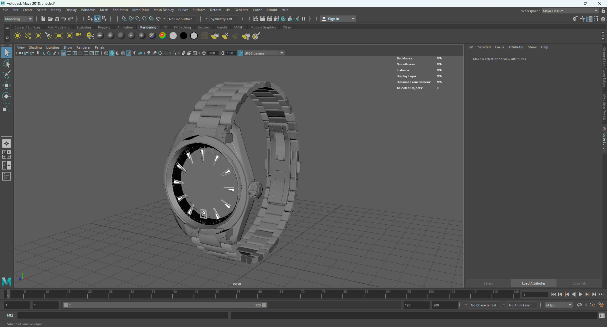 Omega Seamaster Aqua Terra Watch 3D model_13