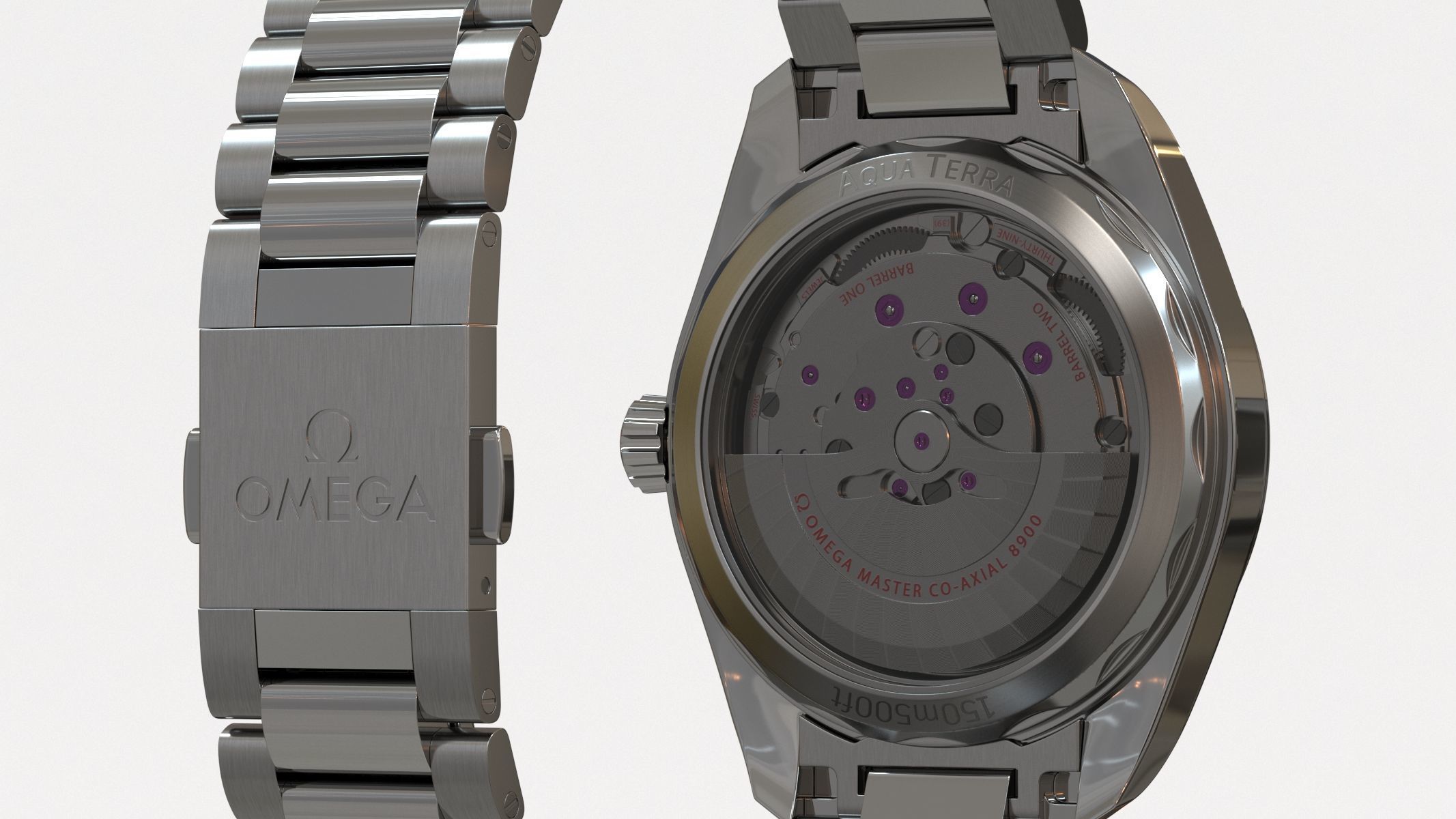 Omega Seamaster Aqua Terra Watch 3D model_15