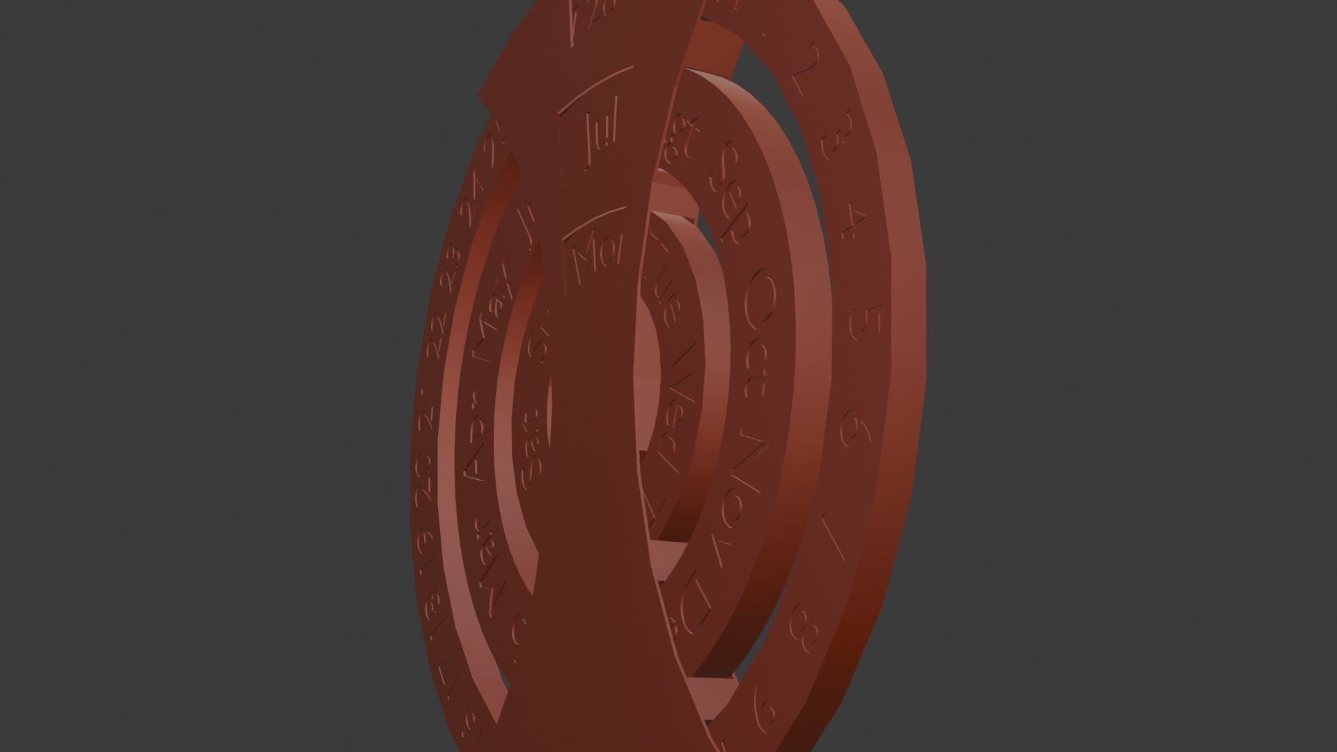 3D Mechanical Date Tracker Concept Design 3D model_10