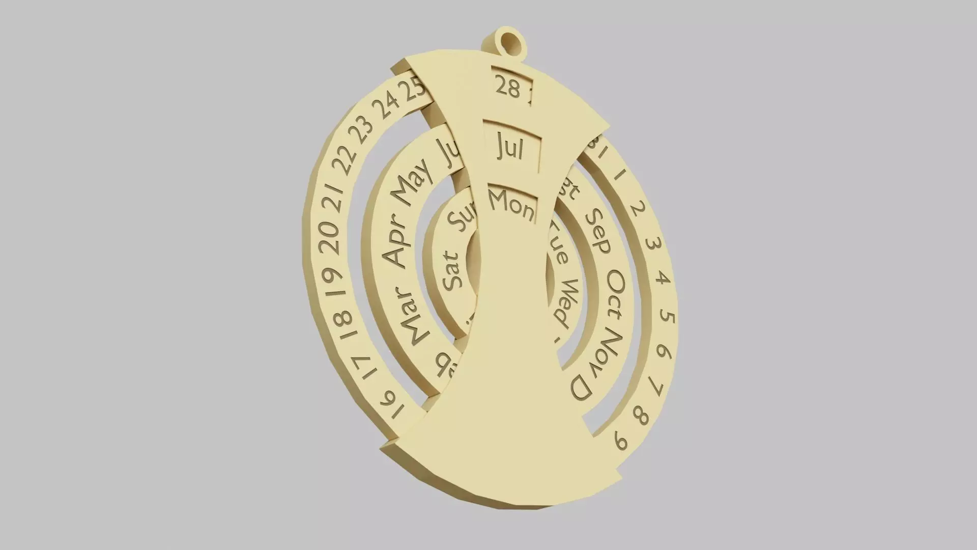 3D Mechanical Date Tracker Concept Design 3D model_2