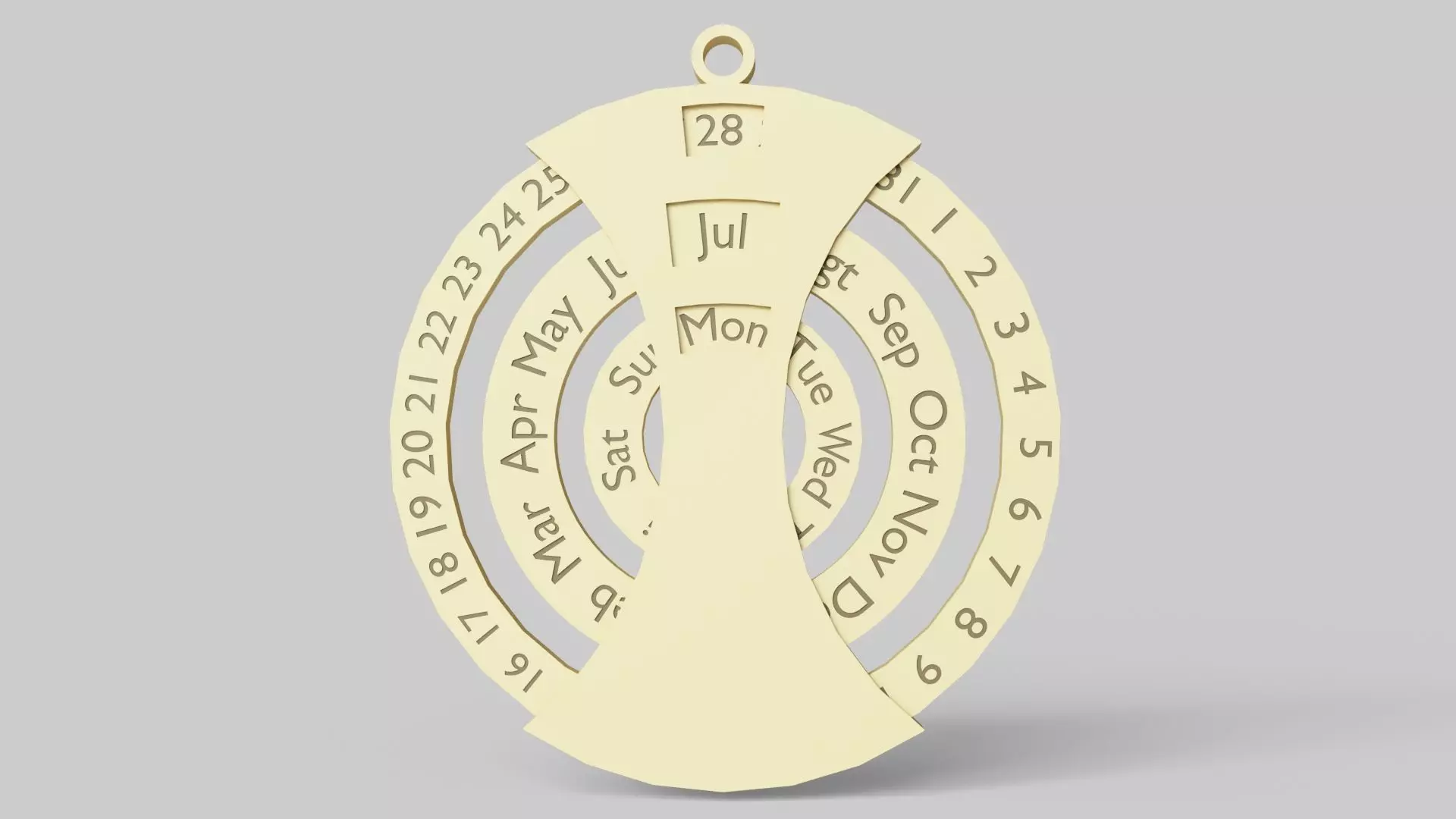 3D Mechanical Date Tracker Concept Design 3D model_8