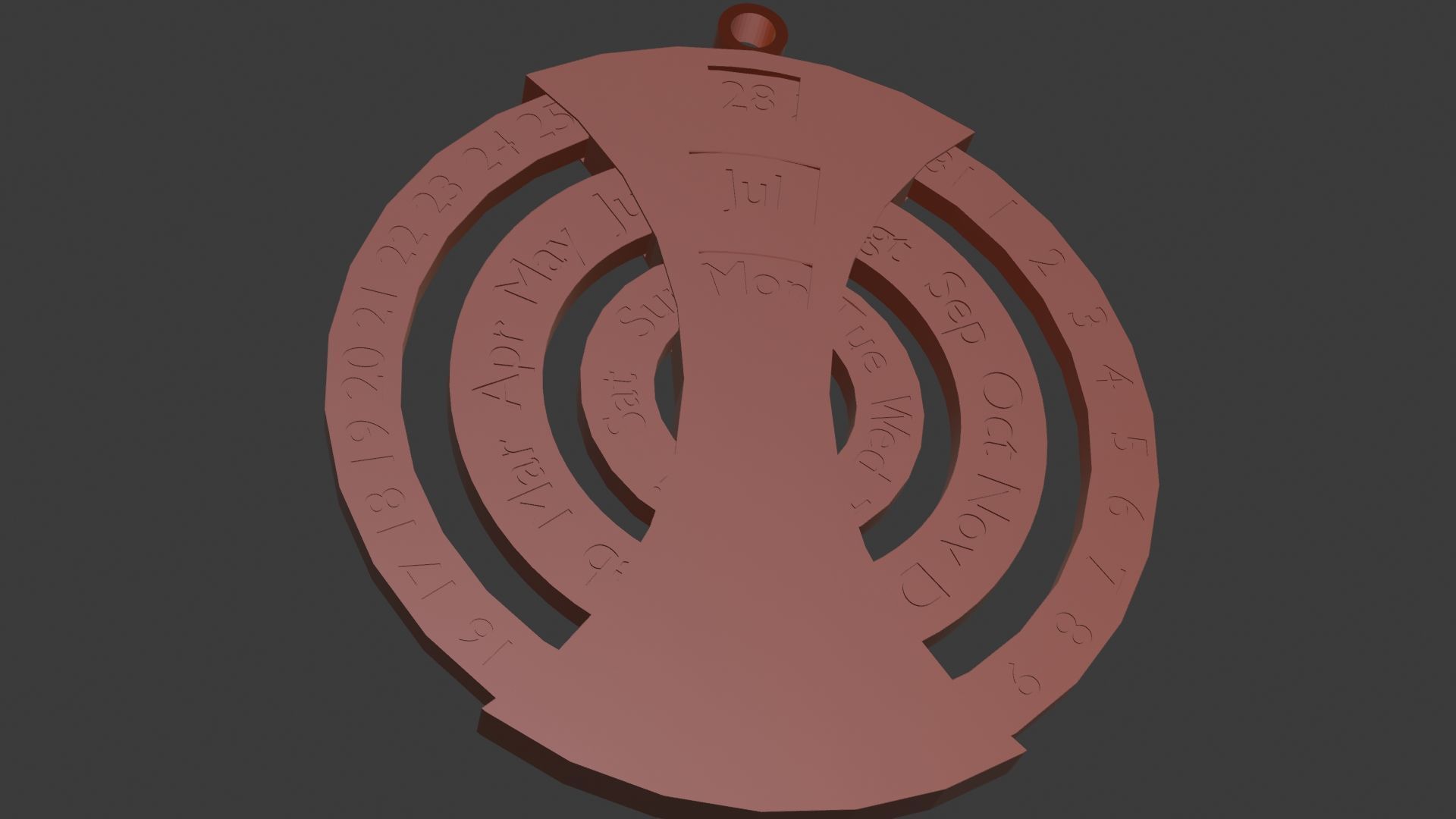 3D Mechanical Date Tracker Concept Design 3D model_9