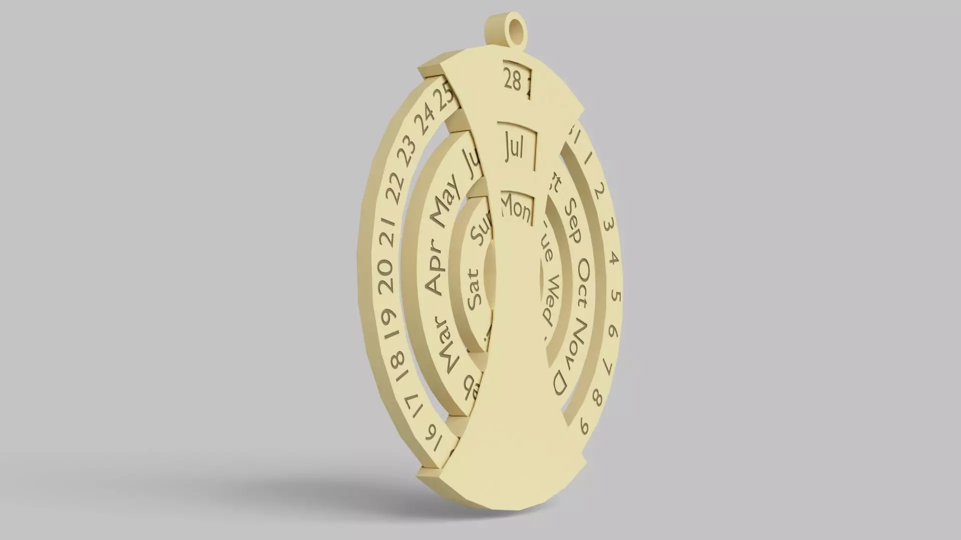 3D Mechanical Date Tracker Concept Design 3D model_7