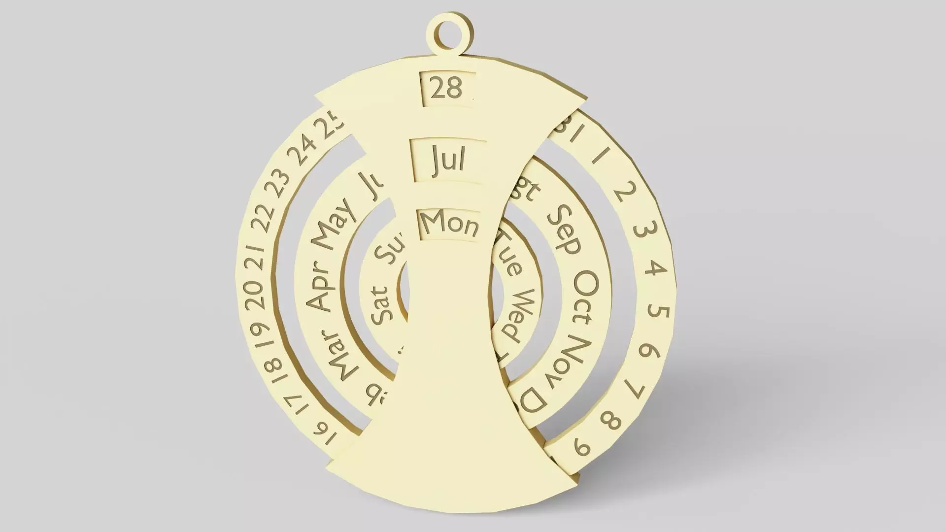 3D Mechanical Date Tracker Concept Design 3D model_12