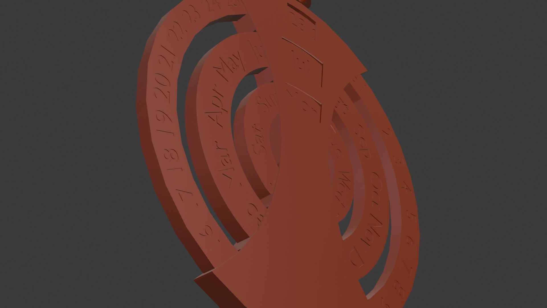 3D Mechanical Date Tracker Concept Design 3D model_11