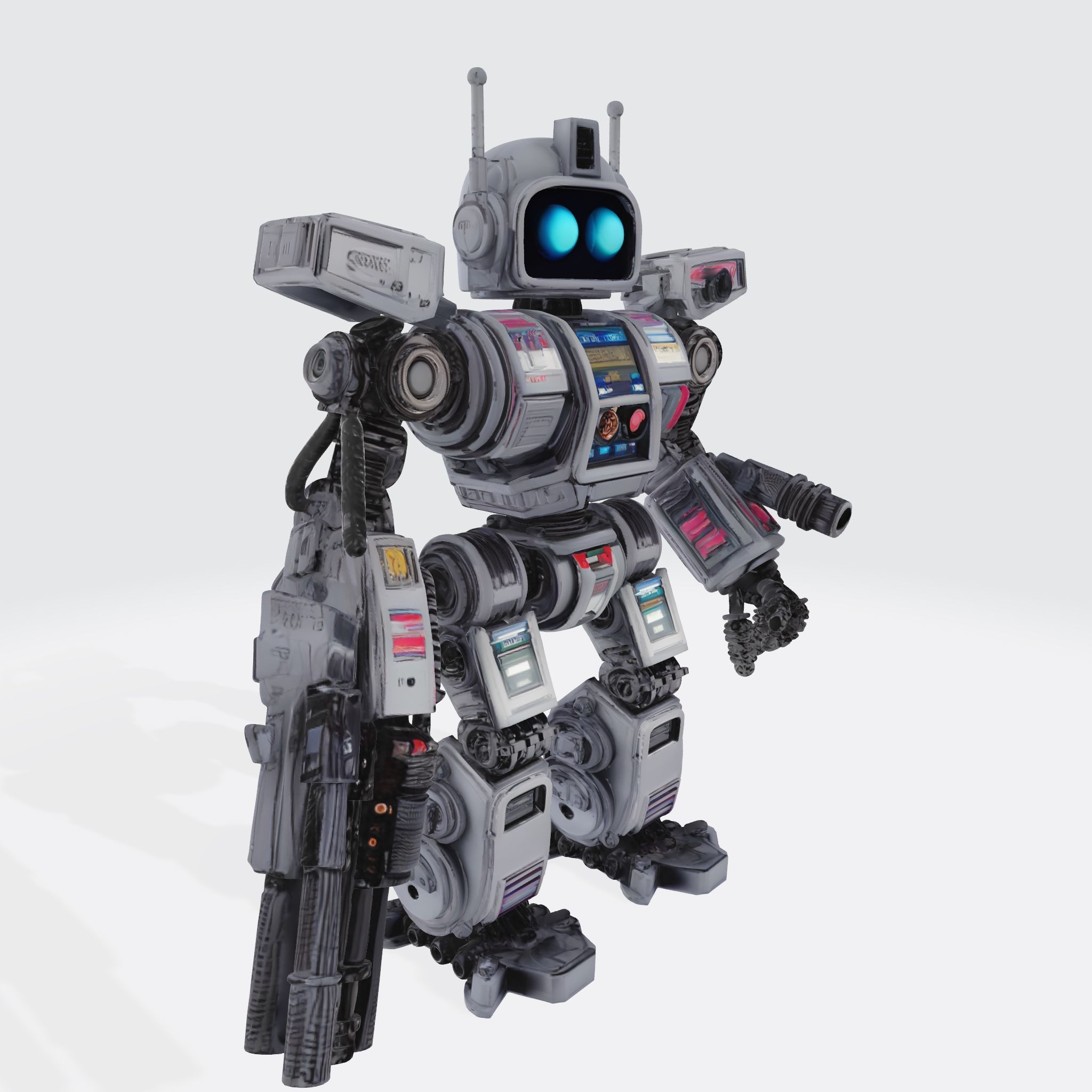 Robot Character N6 Low-poly 3D model_1