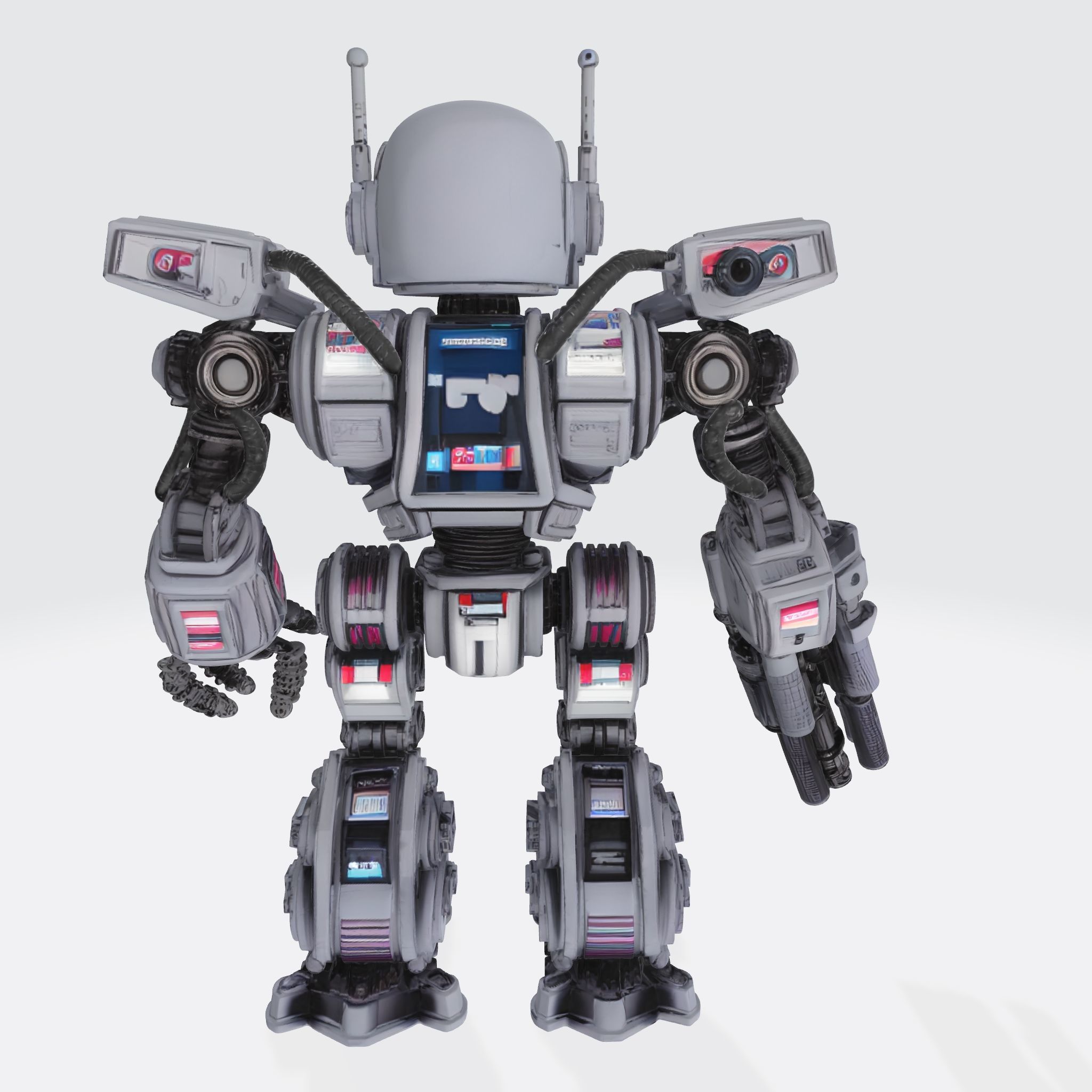 Robot Character N6 Low-poly 3D model_3