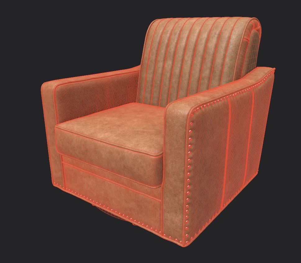 Arm chair 3D model_5