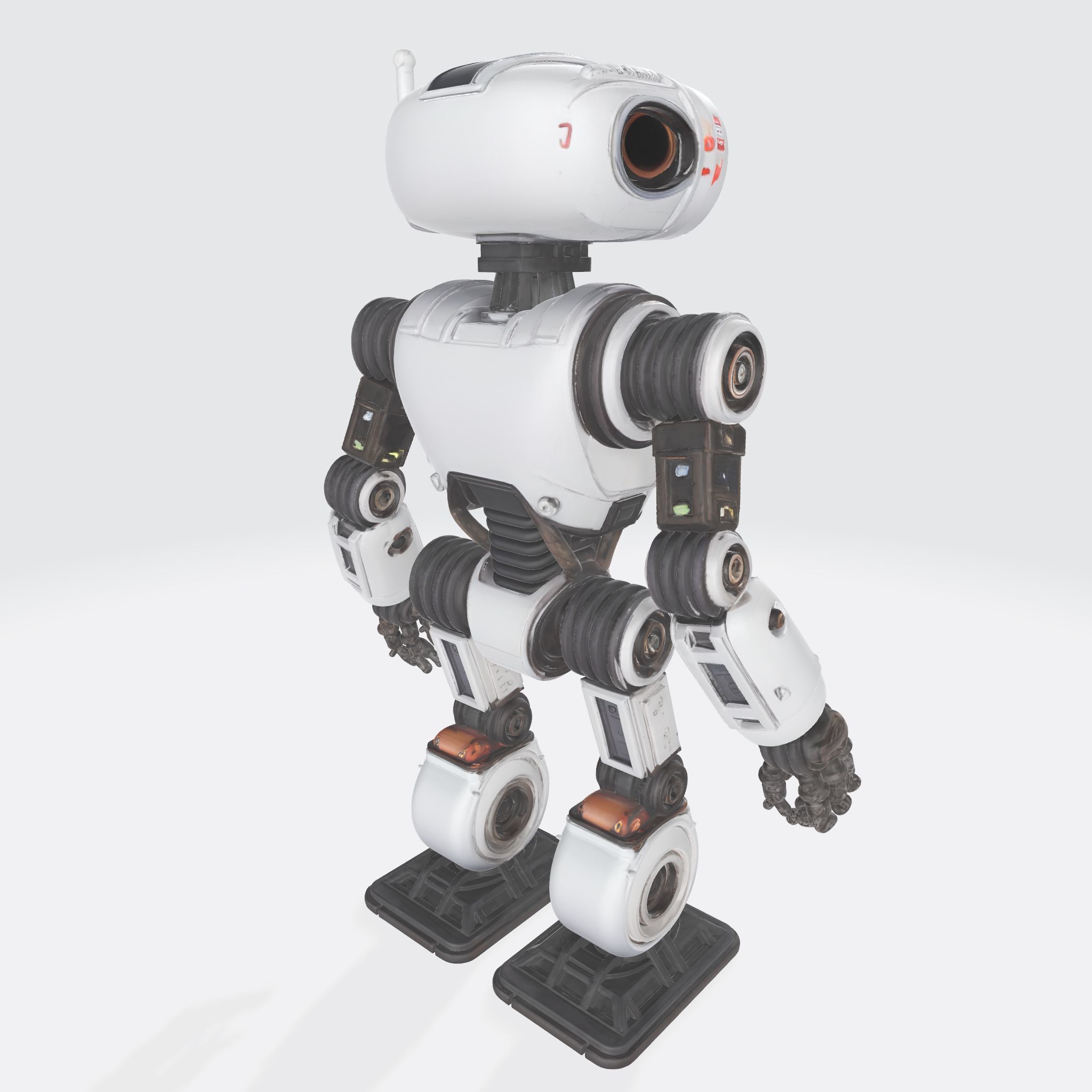 Robot Character N4 Low-poly 3D model_1