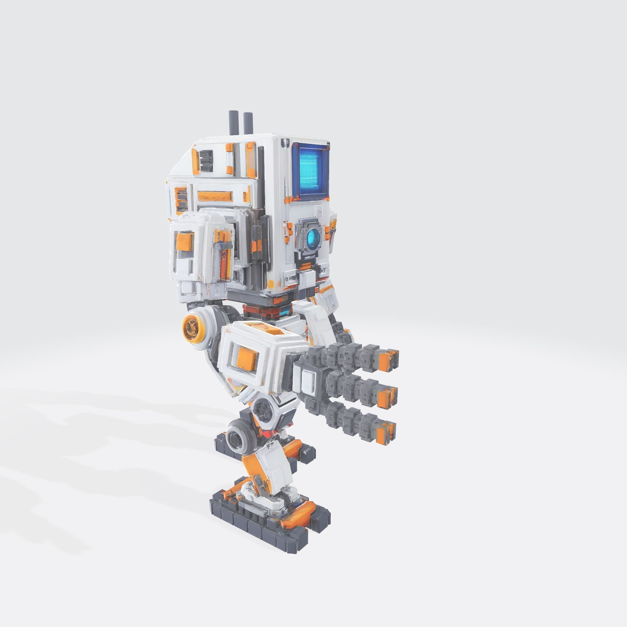 Robot Character N1 Low-poly 3D model_1