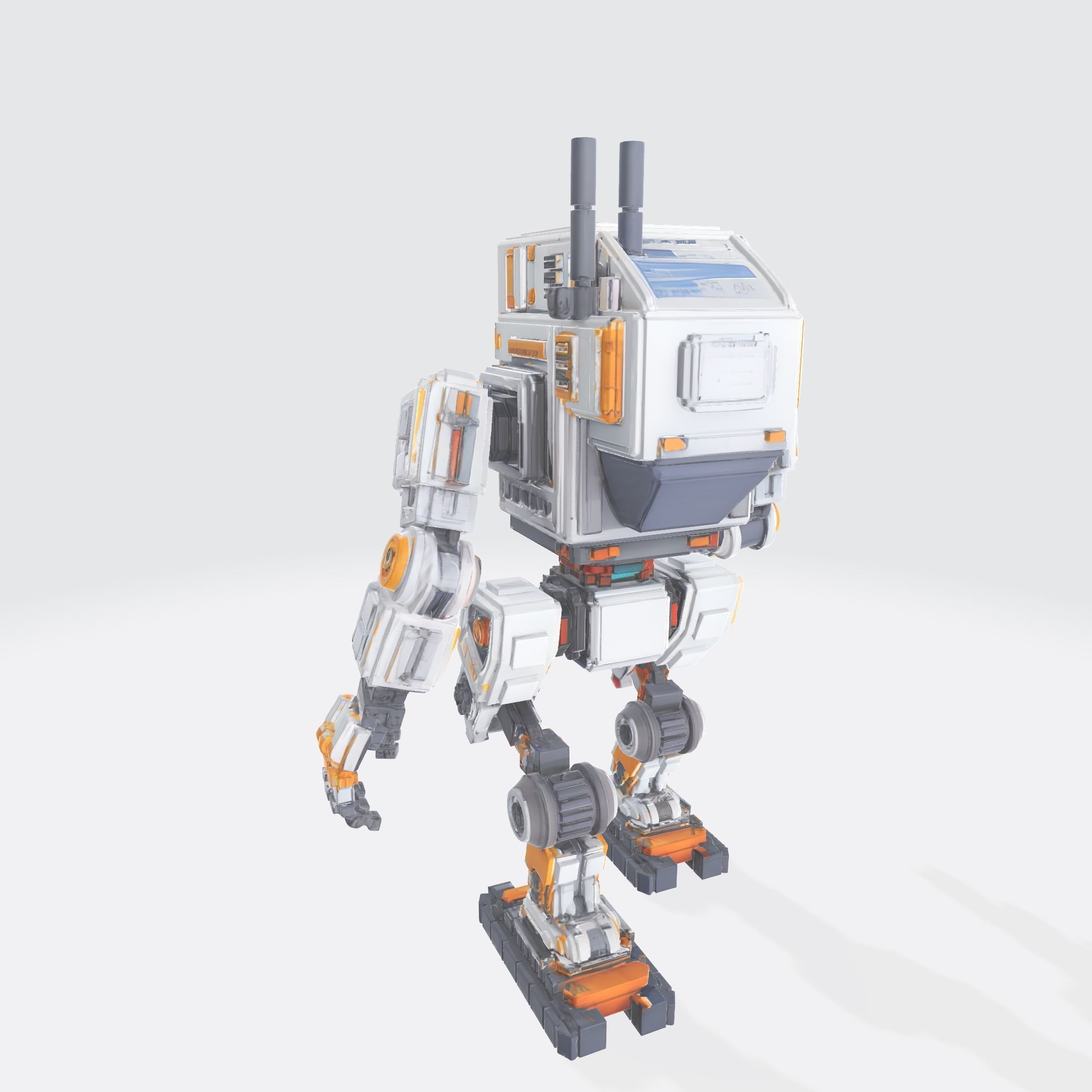 Robot Character N1 Low-poly 3D model_3
