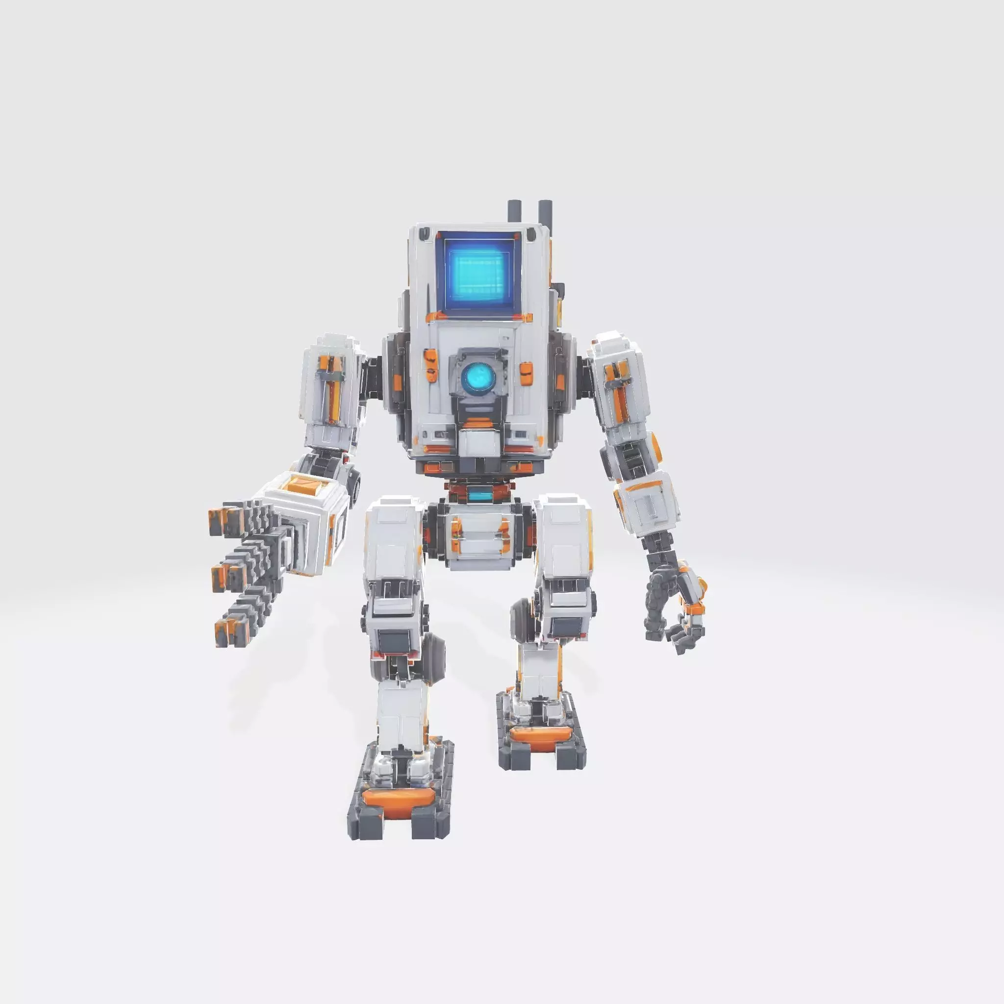 Robot Character N1 Low-poly 3D model_0