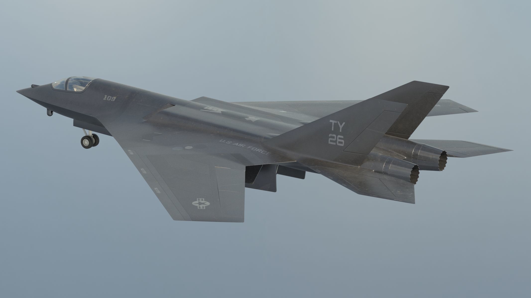 Stealth Fighter 3D model_7