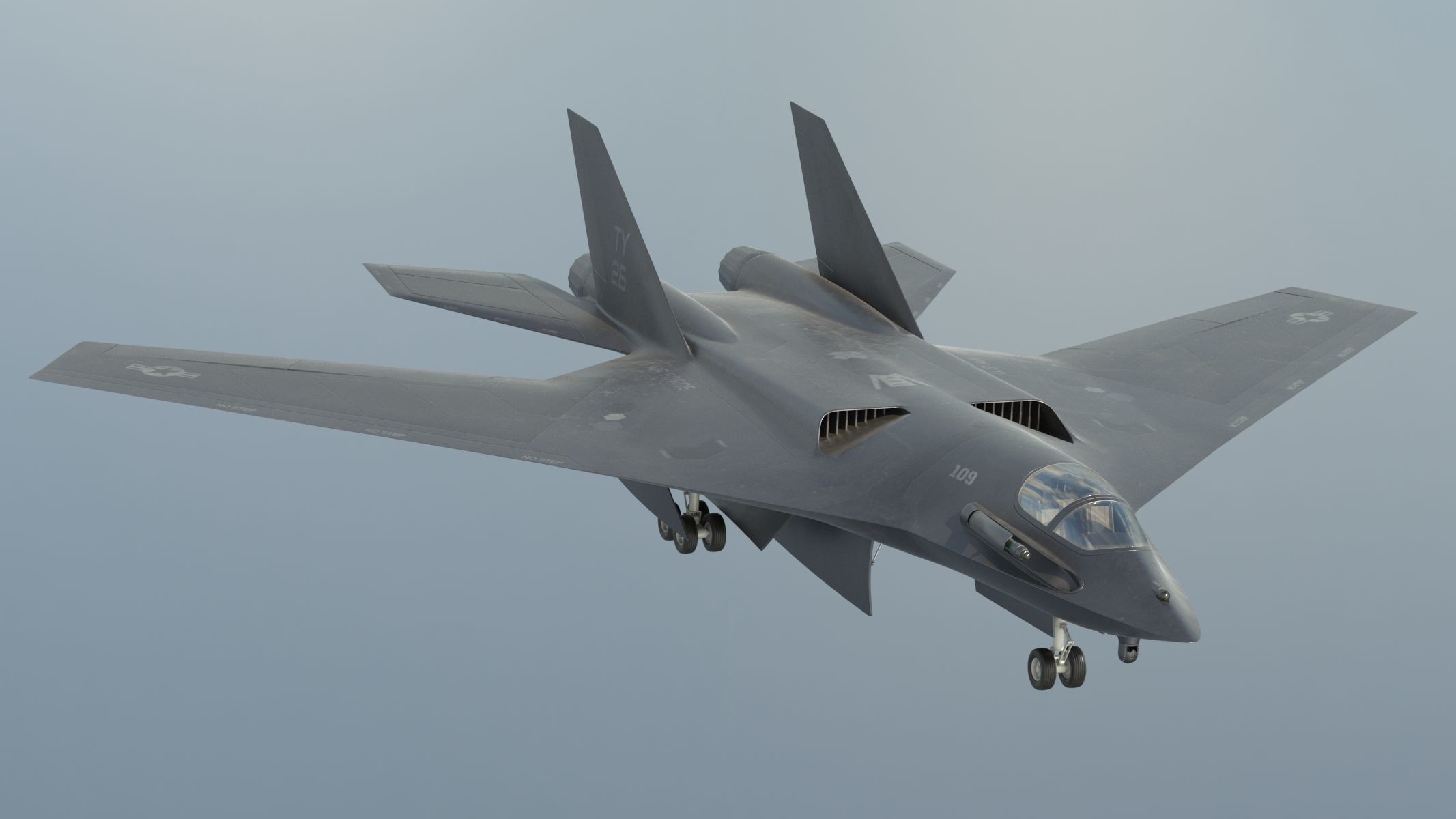 Stealth Fighter 3D model_4