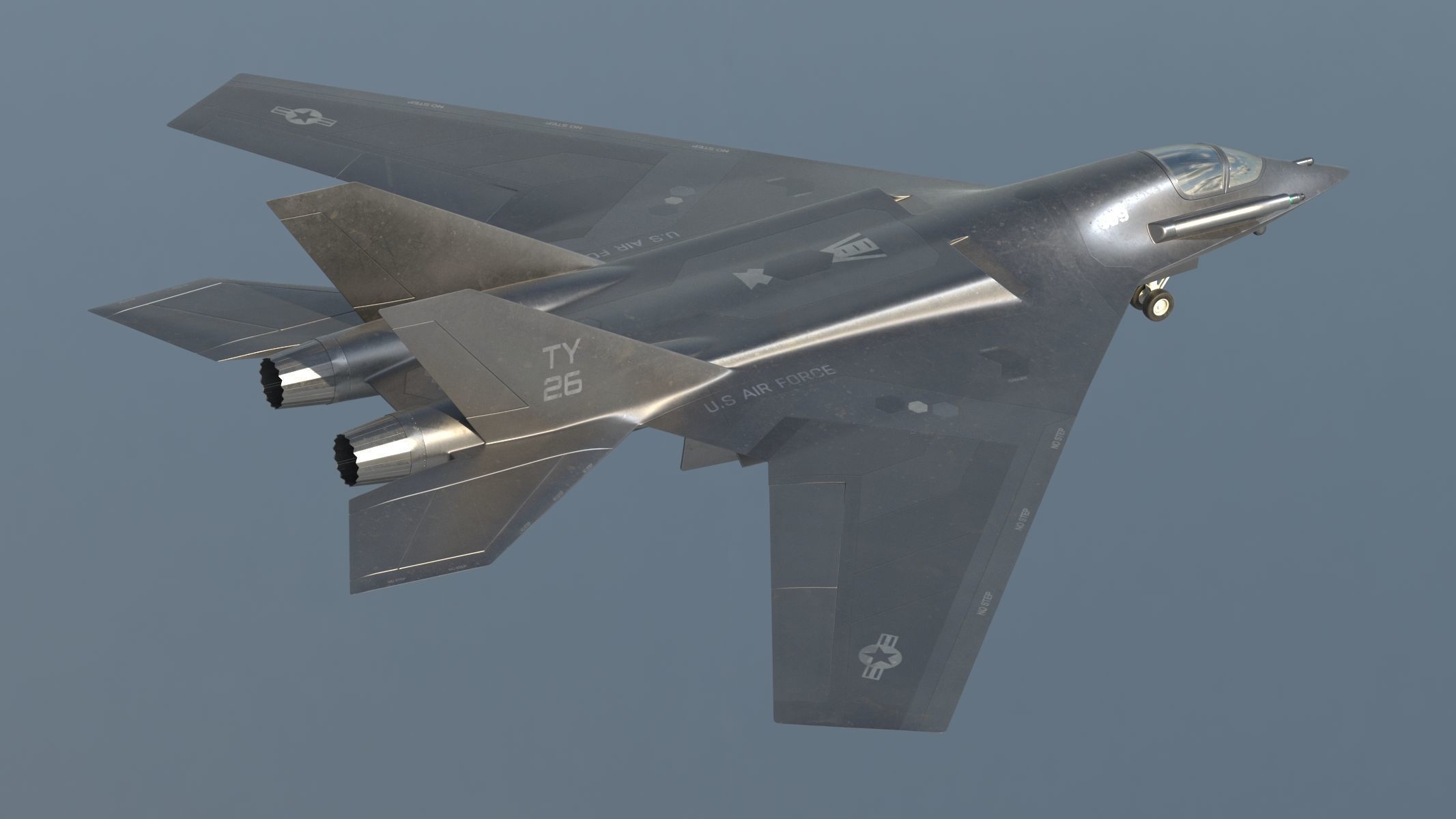 Stealth Fighter 3D model_5
