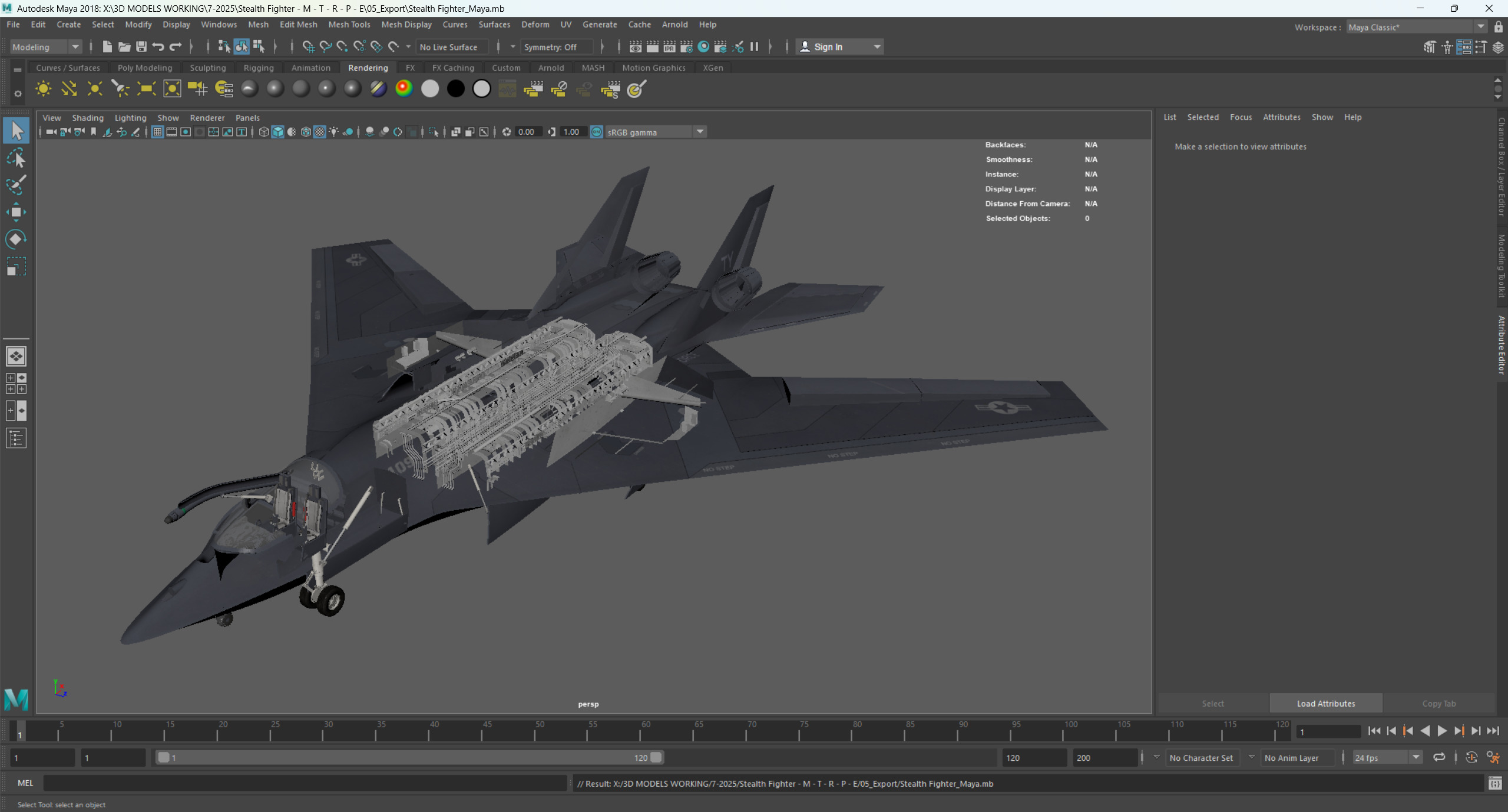 Stealth Fighter 3D model_12