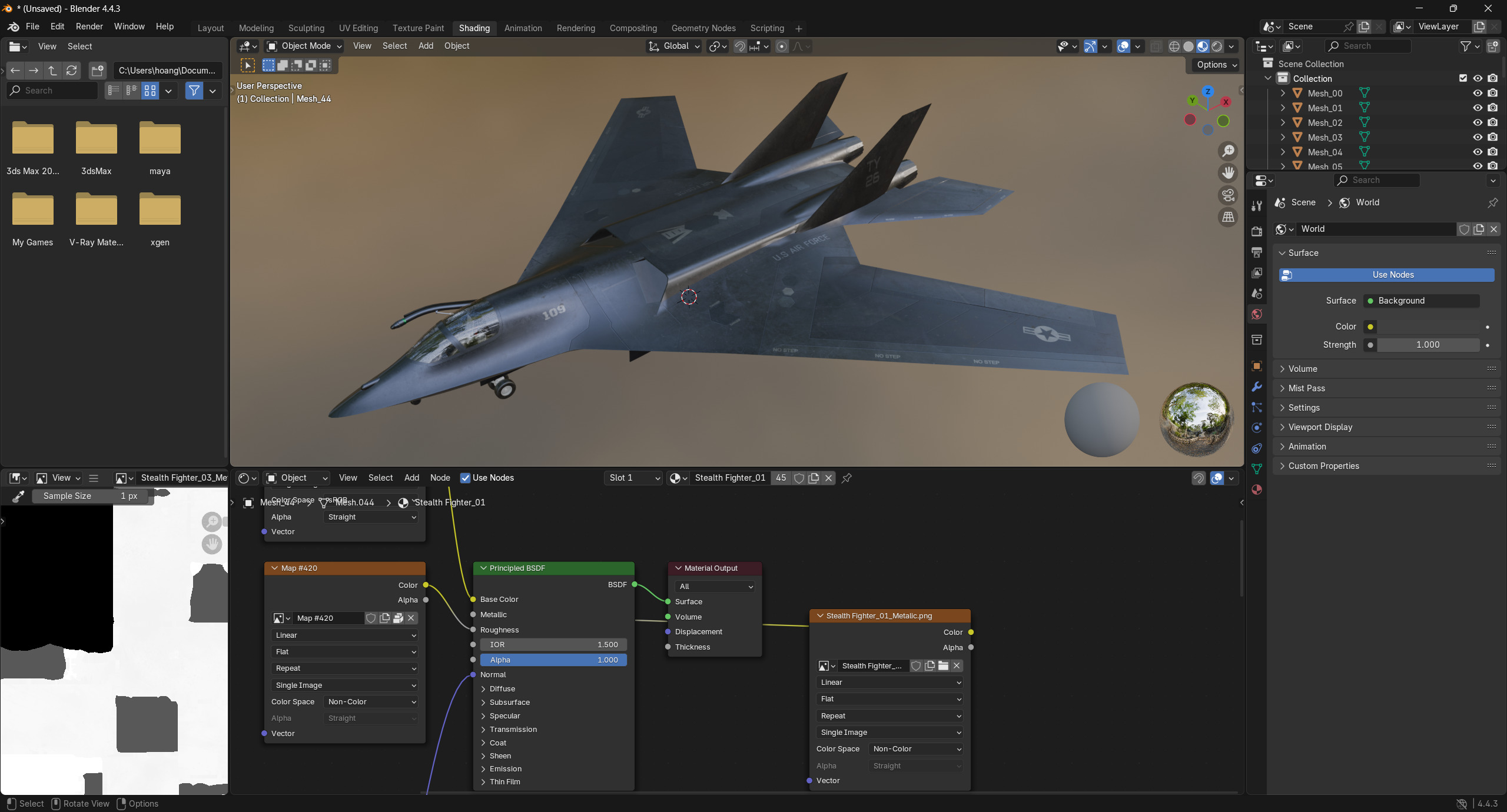 Stealth Fighter 3D model_11