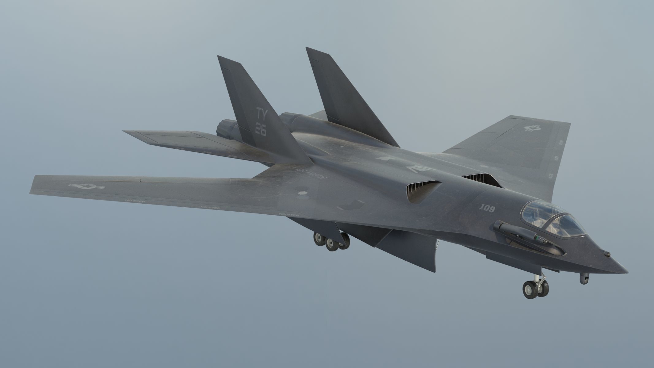 Stealth Fighter 3D model_8