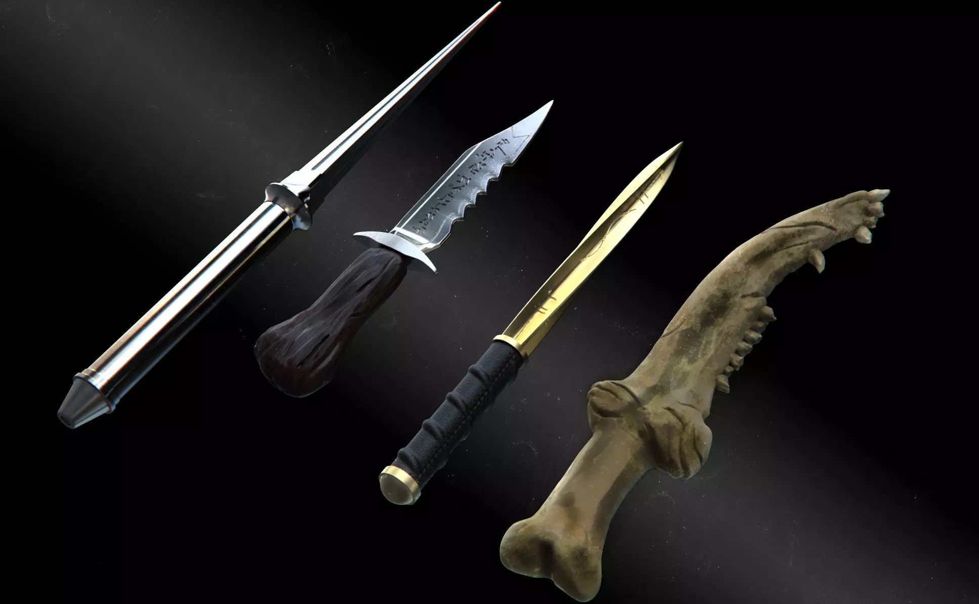 Supernatural 4 blades set 3D print model