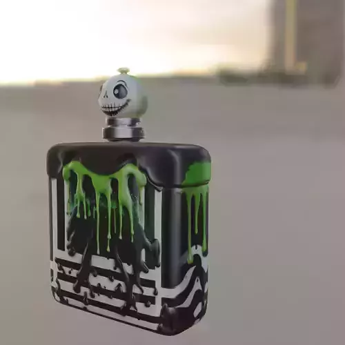 beetlejuicer Flask Stylized Halloween 