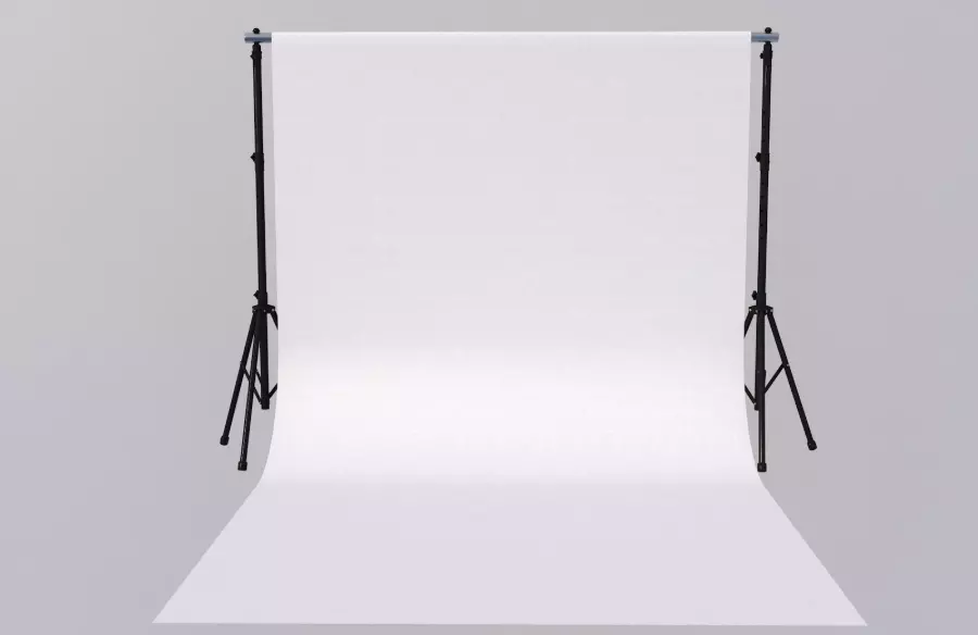 Empty Photo Studio White Backdrop Kit 3D model_0