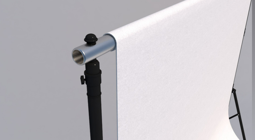 Empty Photo Studio White Backdrop Kit 3D model_5