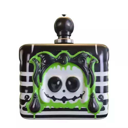 beetlejuicer Cute Flask  Halloween Bottle